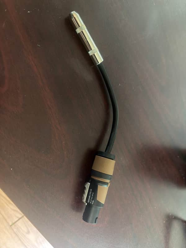 Hosa GSK-112 1/4" TS Female to Speakon Adapter Cable 2010s - Black image 1