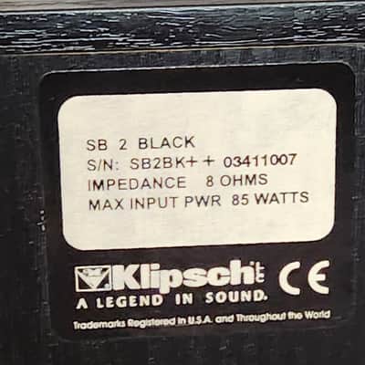 Klipsch Klipsch SB-2 - 2-way, bookshelf speaker 90s - Black image 8