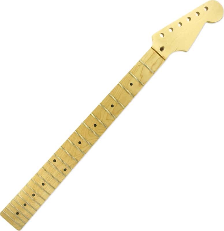 WD Licensed By Fender Replacement 22 Fret Neck For Stratocaster Soft V Maple image 1