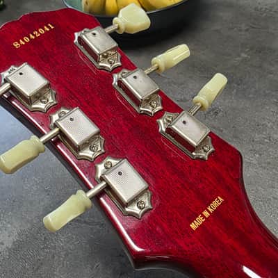 1994 Epiphone Les Paul Standard Birdseye Figured Top Korean Samick Long-Tenon MIK Korea Vintage 90s 1990's Gibson Truss Rod Cover image 10