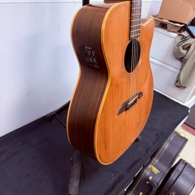 Vintage Alvarez by Kazuo Yairi DY-1 Acoustic Electric Guitar with Gig Bag Made in Japan 1990 image 16