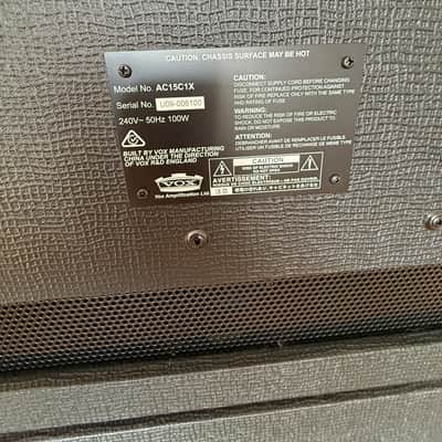 Vox AC15C1X Custom 2-Channel 15-Watt 1x12" Blue Alnico Guitar Combo - AS NEW CONDITION image 11
