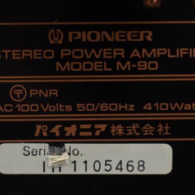 Pioneer M-90 Stereo power amplifier Black very good image 19