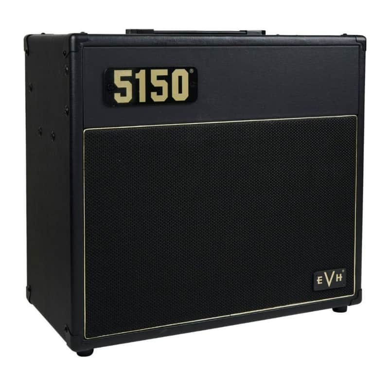 EVH 5150 Iconic Series 15W EL34 1x10 Combo Amplifier with Celestion Speaker, One-Button Footswitch, Effects Loop, and Aluminum Top Panel Construction (Black) image 1