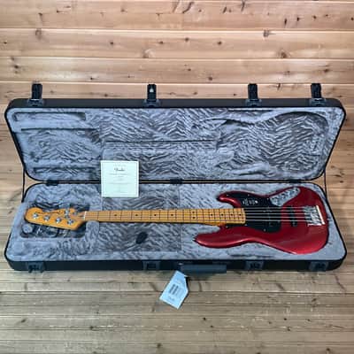 Fender American Ultra II Jazz Bass V Electric Bass Guitar - Sinister Red image 7