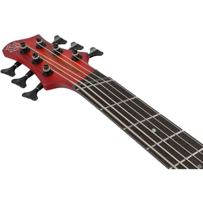 Ibanez BTB866MS Bass Workshop 6-String Electric Bass - Brown Topaz Burst Flat image 5