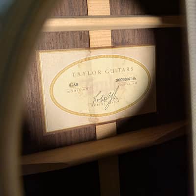 Taylor GA8 Grand Auditorium Acoustic Guitar w/Case - Natural (2007) image 7