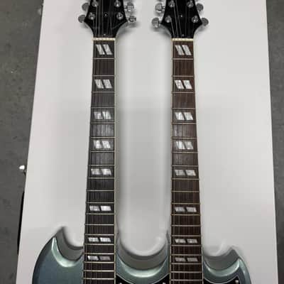 Brandon’s Custom Shop Double Neck 12/6 - Aqua Green image 4