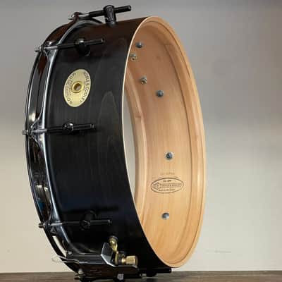 2015 Noble & Cooley 14" SS Classic Beech Solid Shell 5"x14 Snare Drum Transparent Black image 3