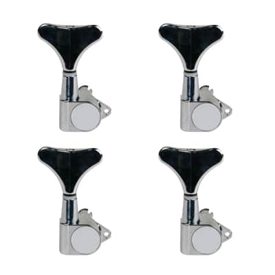 Seismic Audio SAGA40Silver Universal 2x2 Bass Guitar Tuning Machines/Heads (4-Pack)