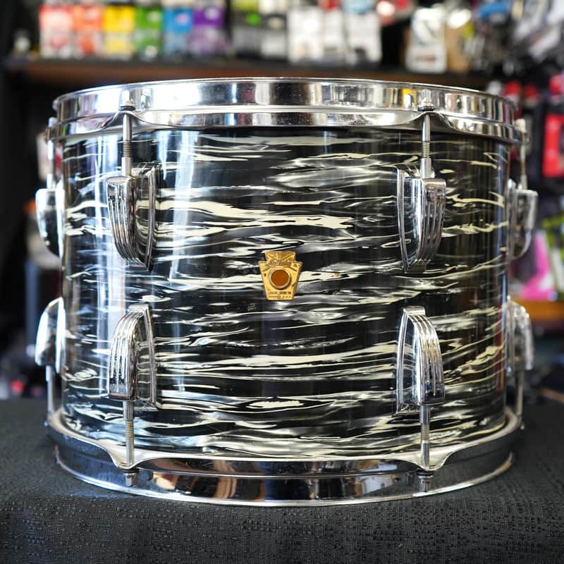 Vintage 1969 Ludwig USA 13" Maple Tom - Black Oyster Pearl + Keystone Badge | 9x13" image 1