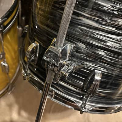 Ludwig Black oyster pearl 14 x 14 classic maple floor Tom Drum image 2