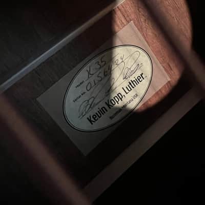 Kevin Kopp K-35 - Adirondack Spruce & Jaguar Figured Mahogany - Braz. FB & Bridge image 12