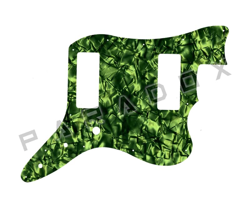 Custom Pickguard For 2023 - 2025 Harley Benton JA-Baritone - Light Green Pearl/Black/White/Black .090" image 1