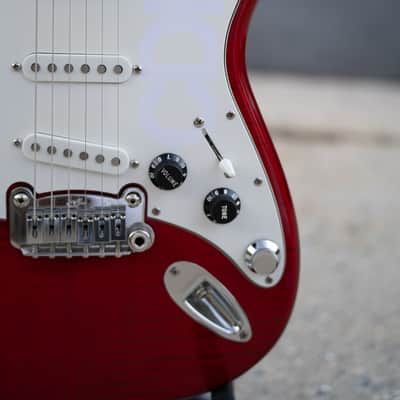 G&L Limited Edition Tribute Series Legacy Red Flame Maple with upgrades image 4