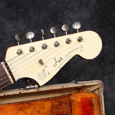 1964 Fender Jazzmaster - Olympic White with Matching Headstock - OHSC image 3