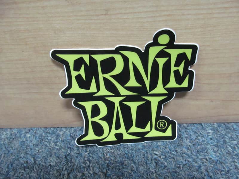 Ernie Ball Guitar Company 3" X 3.5" Vinyl Stacked Green Logo Sticker image 1