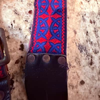 Hootennanny Ace style strap Vintage - Red blue image 3