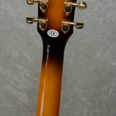 Washburn J5 J-5 hollow body electric guitar in sunburst finish image 9