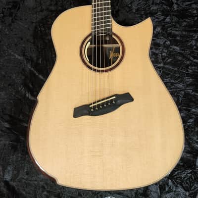 Hozen Guitars Black Label Fan-Fret Modified Dreadnought Spruce, Indian Rosewood w/Anthem image 2