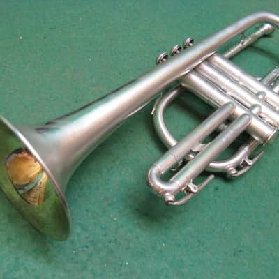 Holton Super Collegiate Silver Cornet 1955 - Reconditioned - Case & Bach 7C MP image 13