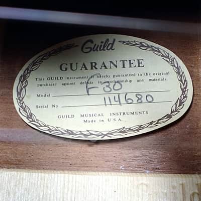 Guild USA F-30 Standard w/ Hard Case - 1976 - Natural image 8