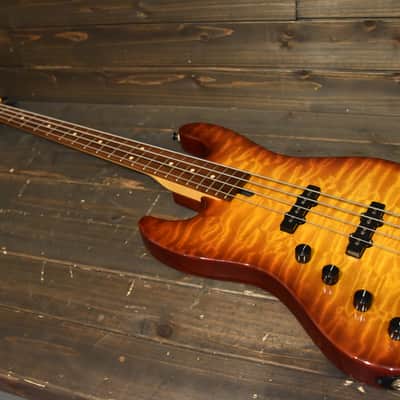 Sadowsky NYC 21 4 string Bass guitar Lefty Quilted Maple Tobacco Burst USA Made lefty image 11