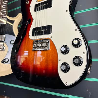 Fender Modern Player Telecaster Thinline Deluxe 3-Colour Sunburst 2014 Electric image 5