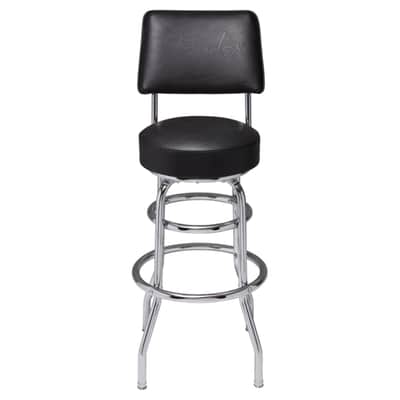 Fender Blackout Backrest Barstool w/ Embossed Logo, 30" image 3