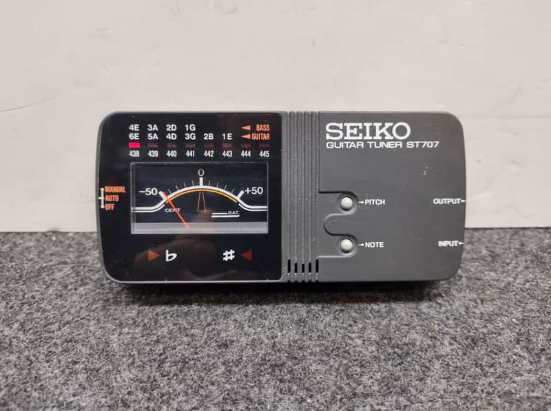 Seiko ST-707 Guitar Tuner 1970's - Black image 1