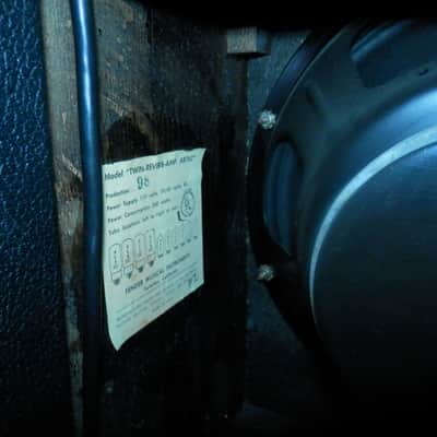 Fender Twin Reverb Amp Black Panel Guitar Tube Combo with cover + footswitch vintage 1966 image 17