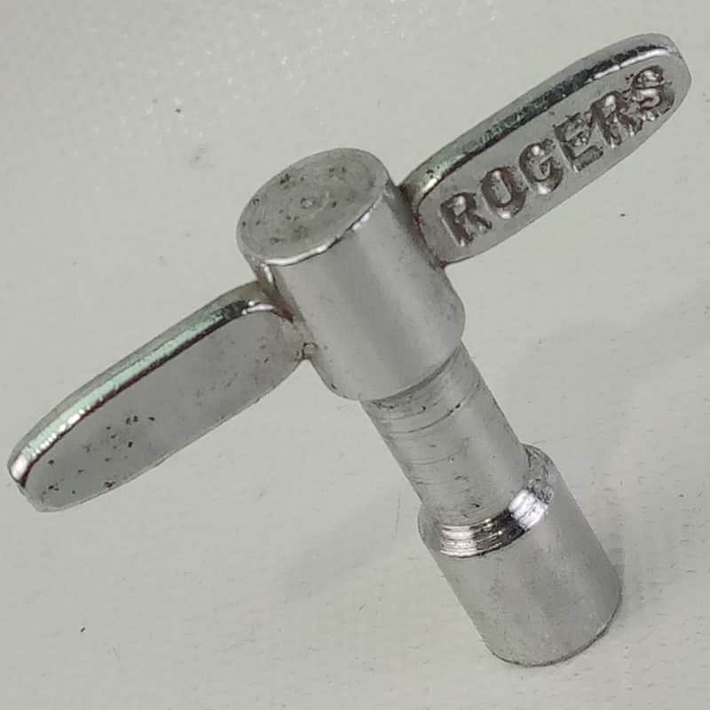 Rogers Drum Key Chrome Vintage 60s Cleveland/Dayton Powertone Era Snare/Tom image 1