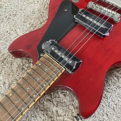 Hofner Electric Guitar, Burgundy, P90 Pickup, 22 Frets image 6