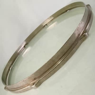 Leedy 15"Double-Flange Snare Drum/Tom Batter Rim/Hoop Stick-Chopper Nickel-Brass image 2
