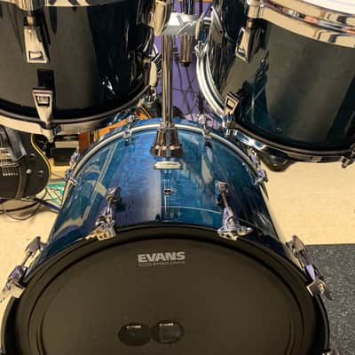 Yamaha  PHX Phoenix  - Sapphire blue Ash  made in Japan 4 pc drum set 22 10 12 16 image 8