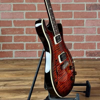 PRS SE Hollowbody I Piezo Double Cut Electric Guitar - Orange Tiger Smokeburst image 8