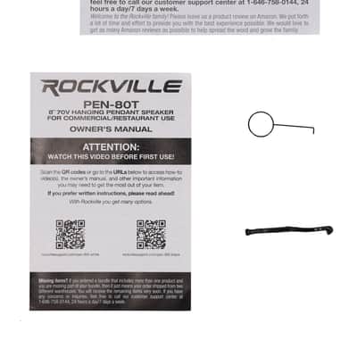 Rockville PEN-80T BLACK 8" 70V 40W Hanging Pendant Speaker Commercial/Restaurant image 10