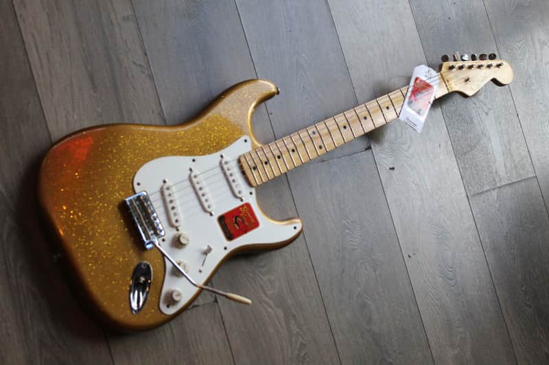 GVT "Double Cut Custom Special 1956 Gold Glitter Sparkle (Nitro Finish, Maple Neck)" HARDCASE,3, 41 KG image 1