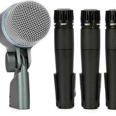 Shure DMK57-52 Drum Microphone Kit, Mic Pack with 3x SM57 and 1x Beta 52A image 3