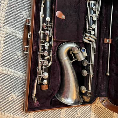 Selmer Vintage Paris Bb Bass Clarinet to Low Eb - Grenadilla Wood image 11