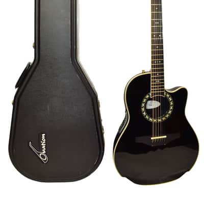 2003 Ovation 1866 Legend 12-String Acoustic Electric Guitar, Black w/ Case image 1