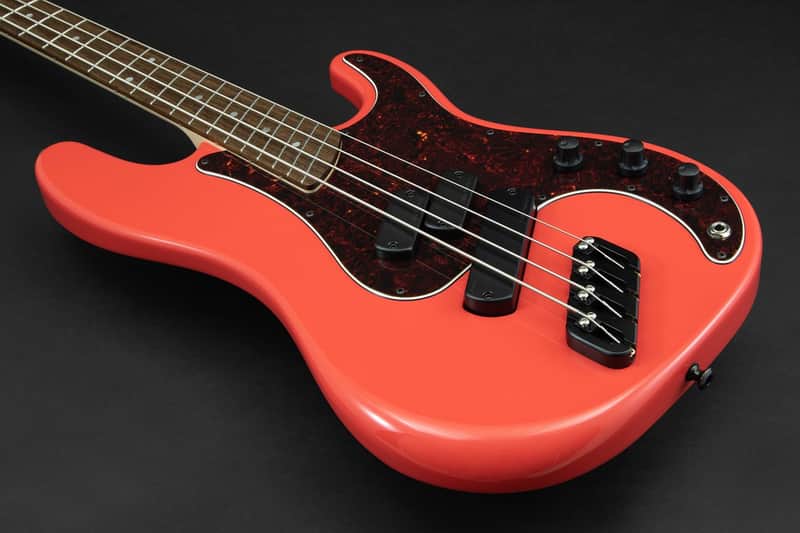 Dingwall Custom Shop Super P/J 5 Fiesta Red Trans Black Back
