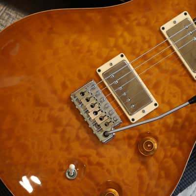 1999 PRS Custom 22 Quilt Top Electric Guitar Amber Burst + HSC image 4