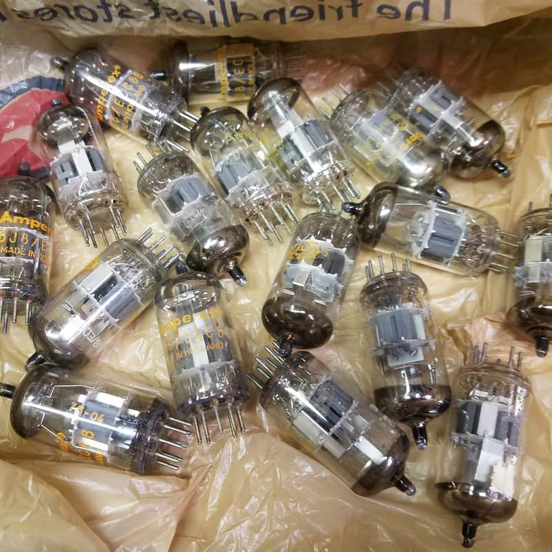 Amperex ONE (1) 6DJ8 AT1000 TESTED Vacuum Tube Heerlen A-frame Orange Globe T5 ECC88 dual triode 1965-1973 image 1