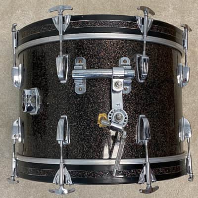 Ludwig 12x18"/8x12"/14x14"Jazzette w/ 5x14" Jazz Fest - Finest known. VIDEO. Rare Black Galaxy image 7