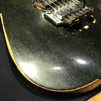 1990 Hamer USA Centaura HH - Offset Pickups - Black/Gold Sparkle - case included image 9
