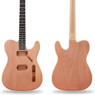 Electric Guitar Kit with SS Pickups, Mahogany Body, Maple Neck, Purpleheart Fingerboard, Build Your Own Solid Body Electric Guitar, Easy Assembly 6 String DIY Guitar Kit image 3