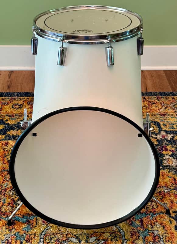 North Drums 14" Floor Tom Drum White Read Details Vintage 70's image 1