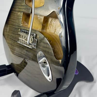 Unbranded Strat Style Electric Guitar Body - Grey / Green Flame Maple image 7