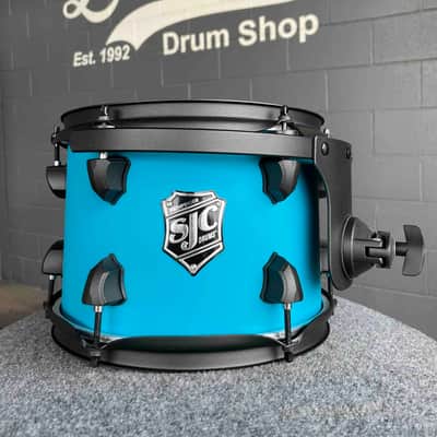 SJC Pathfinder Series 7x10 Rack Tom in Caribbean Blue w/ Matte Black Hardware & FREE Mounting Clamp *IN STOCK* image 1
